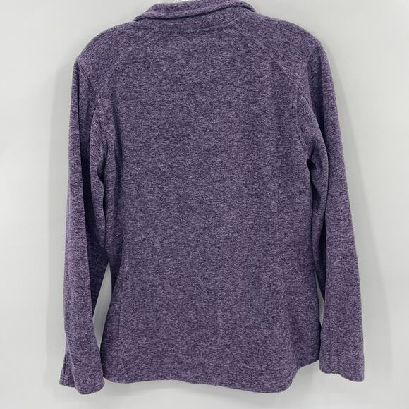 DULUTH TRADING CO Frost Lake Fleece Pullover Sweater Size S Purple Pockets - Picture 4 of 6